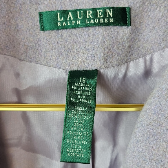 16 Lavender Wool Ralph Lauren Lined Blazer - Picture 2 of 8